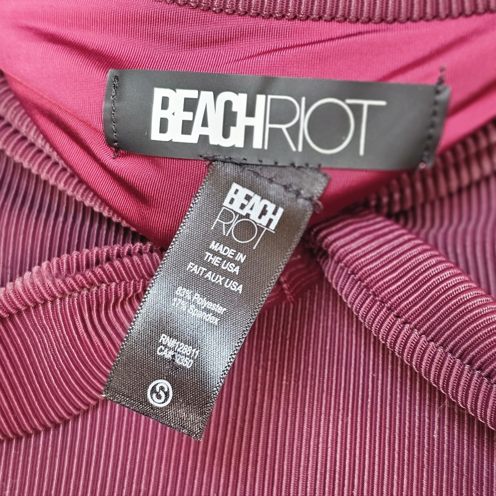 Beach Riot Dallas Ribbed Bikini Set Purple Plum - Picture 5 of 7